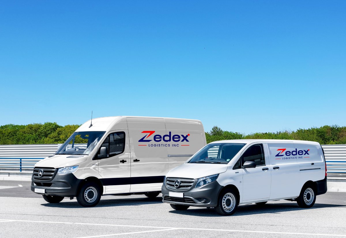 Two Zedex delivery vans